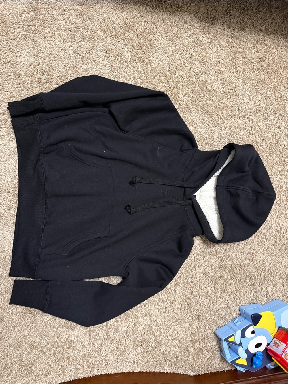 Old Navy Black Kids Pullover Hoodie with Hood Lining